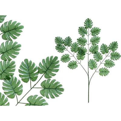 PAQ. 12 VARA HOJA MONSTERA X3-66 CM