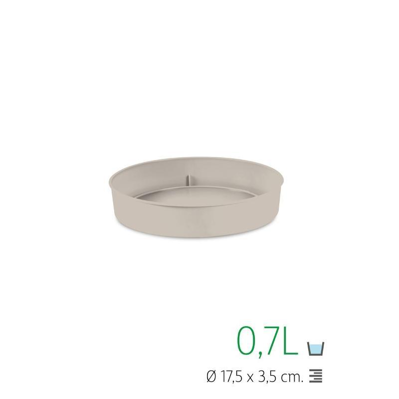 PLATO MACETA 17.5 CM CREMA