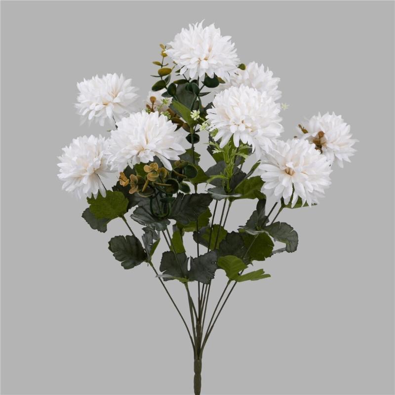 RAMO CRISANTEMO X 10 54 CM BLANCO