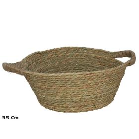 CESTA C/ASAS NATURA 35X15 CM