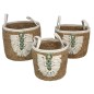 SET 3 CESTAS CON ASAS NAVAJO 32X28 CM