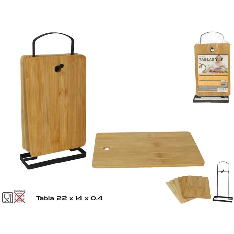TABLA DE CORTE 22X14X0.4 CM CON SOPORTE