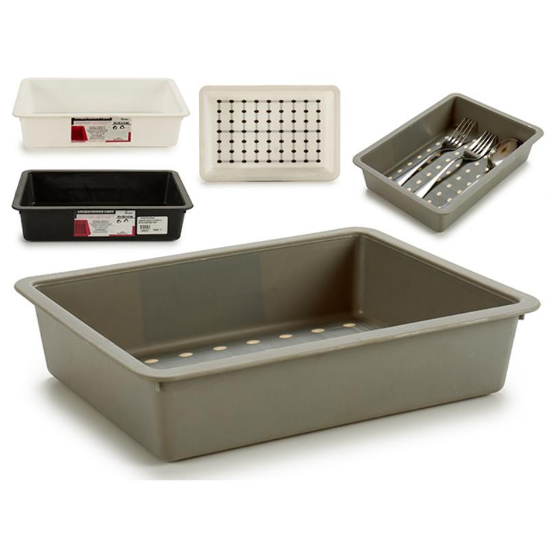 COMPARTIMENTOS CAJON PLASTICO MEDIANO 16 X 5 X 24 CM.