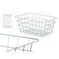 CESTA METAL CROMADA RECTANGULAR MED 21X31X14 CM