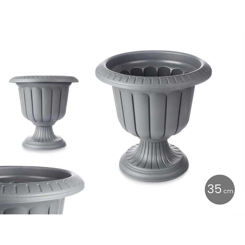 MACETERO COPA 35 CM DIAM ANTRACITA 35X35X34.7 CM