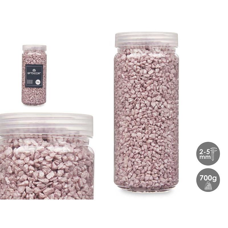 BOTE PIEDRA 2 5 MM METLAIZADA 700G ROSA
