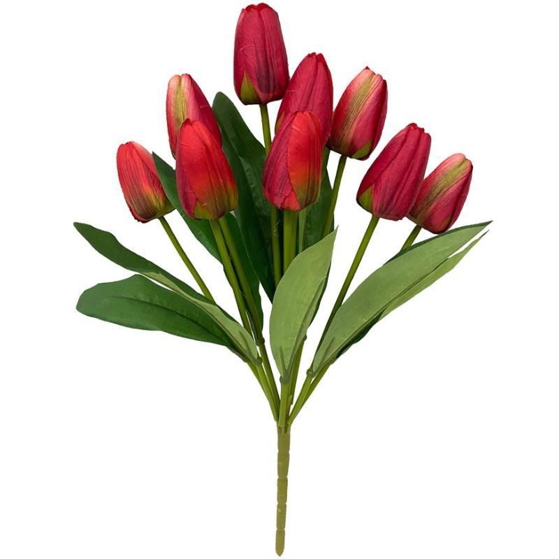 RAMO TULIPANES X 9-44 CM ROJO