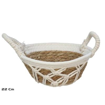 CESTA REDONDA CON ASAS GABON 22X9 CM