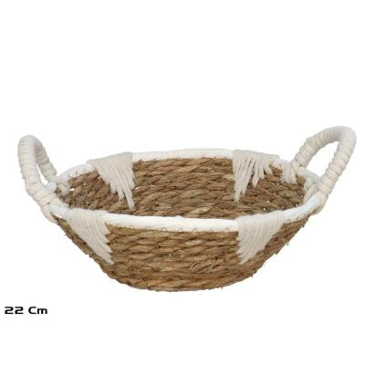 CESTA REDONDA CON ASAS LIBIA 22X9 CM