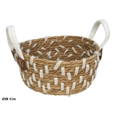 CESTA REDONDA CON ASAS LIBERIA 28X13 CM