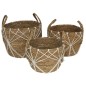SET 3 CESTAS REDONDAS CON ASAS NIGER