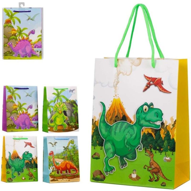 BOLSA DE REGALO 3D DINOSAUIRIO SURT.              