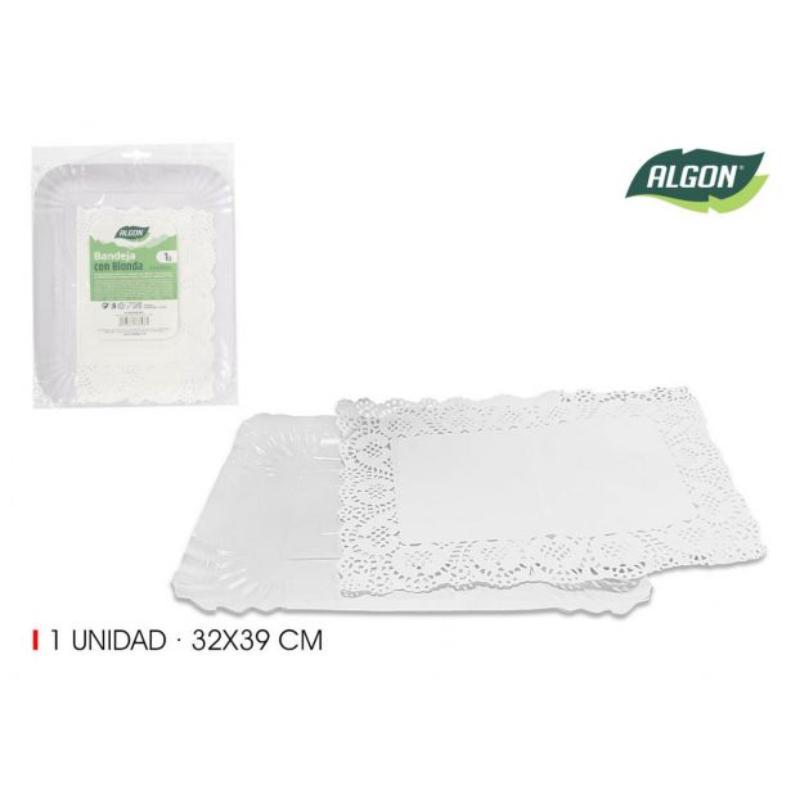 BANDEJA RECT BLONDA 32X39 CM ALGON