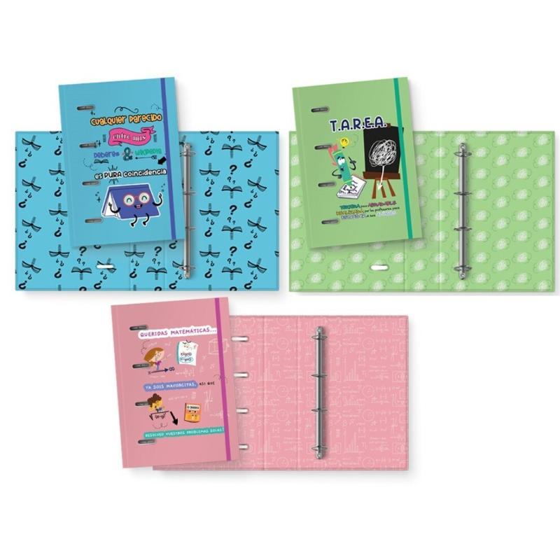 CARPETA A4 4 ANILLAS C/GOMA SCHOOL