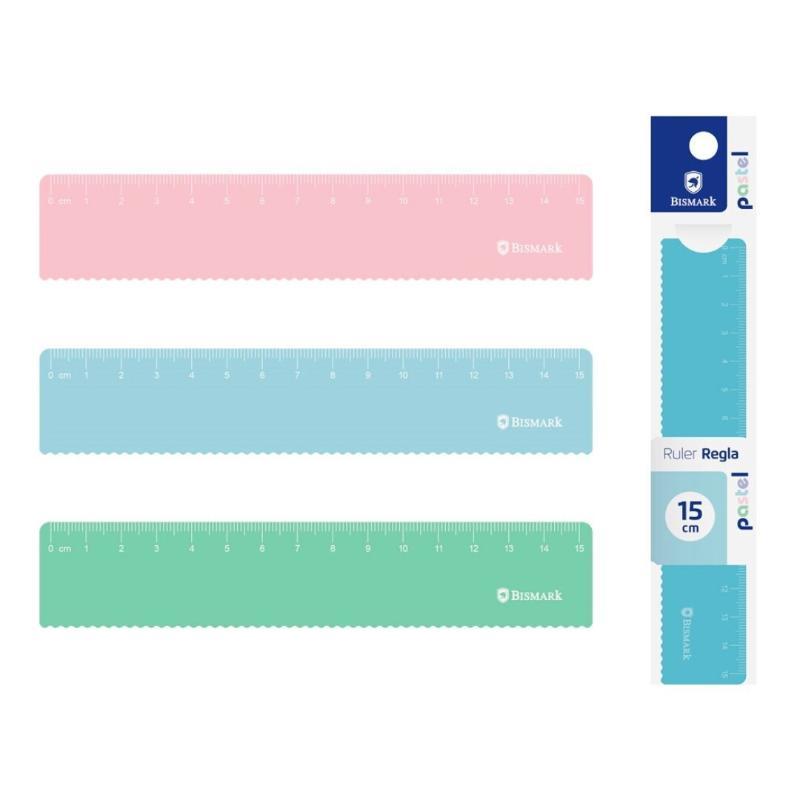 REGLA PASTEL 15 CM