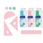 SET 4 REGLAS PASTEL 15 CM EN CAJA