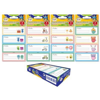 ETIQUETAS ADHESIVAS LIBROS MARCO-PACK 12 UDS
