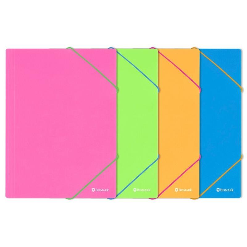 CARPETA GOMAS Y SOLAPAS PP A4 NEON