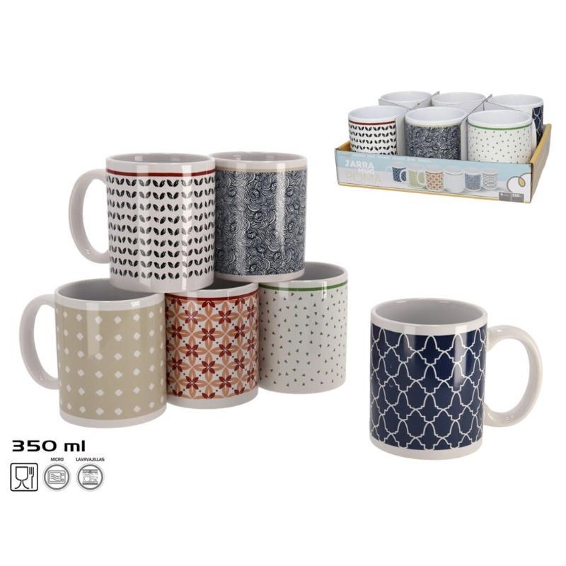 JARRA MUG 350 ML ROMA SURTID EN 6 MOD