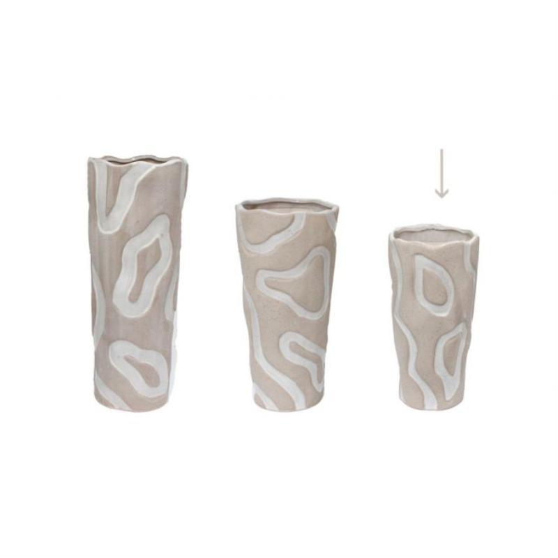 FLORERO PORCELANA 13X26 NAT/BLANCO