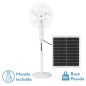 VENTILADOR DC DE PIE SOLAR CLIMA BLAN