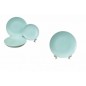 PLATO GRES 26 CM AZUL Y NEGRO