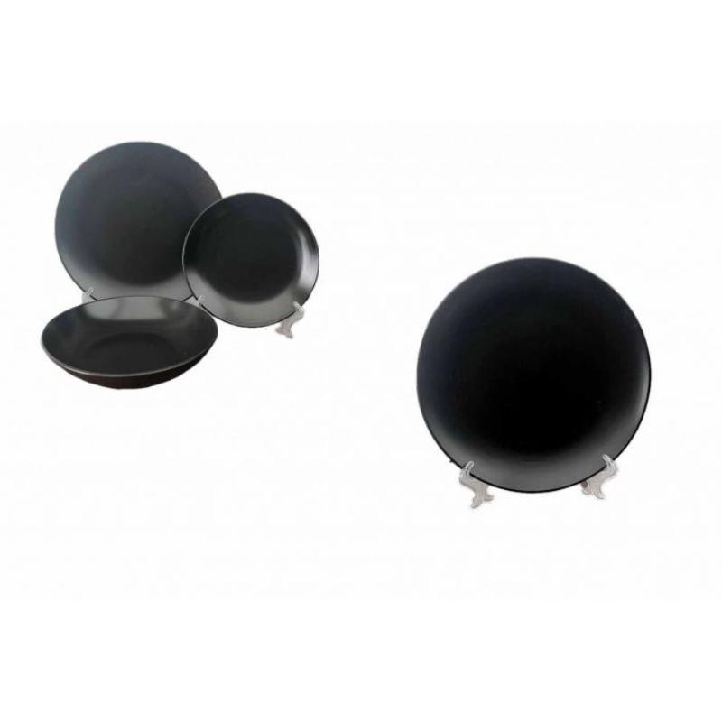 PLATO GRES 26 CM NEGRO