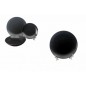 PLATO GRES 26 CM NEGRO