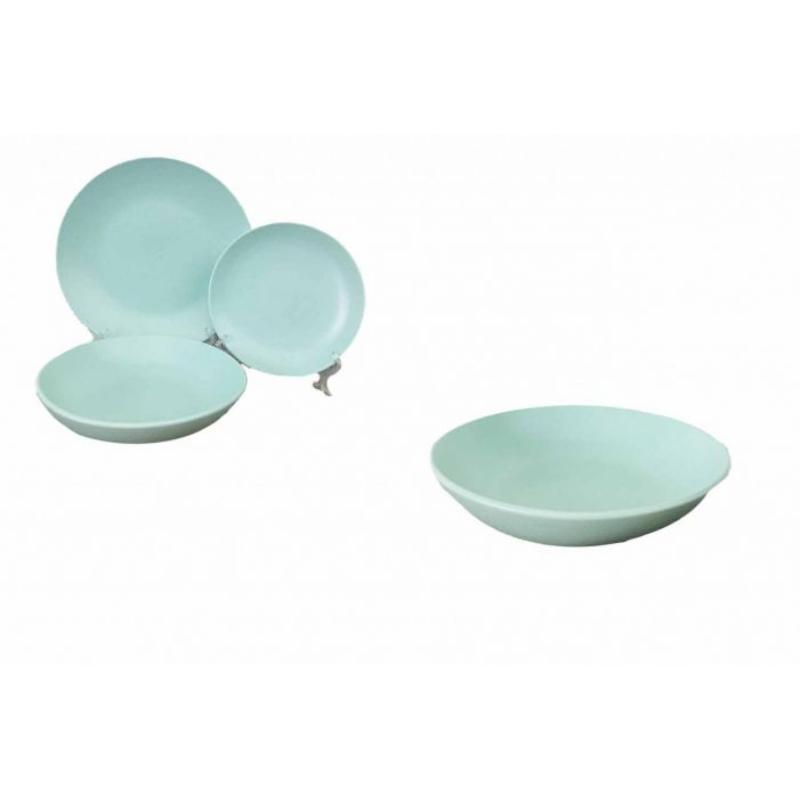 PLATO GRES 20 CM AZUL