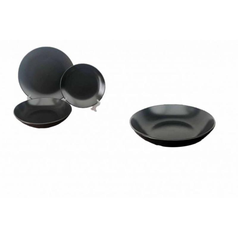 PLATO GRES 20 CM NEGRO