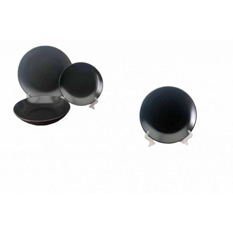 PLATO GRES 20 CM NEGRO