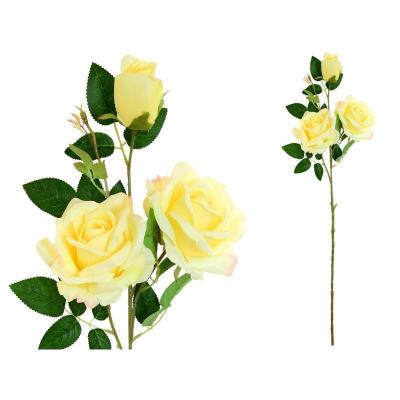 VARA ROSAS X 3 -85 CM AMARILLO