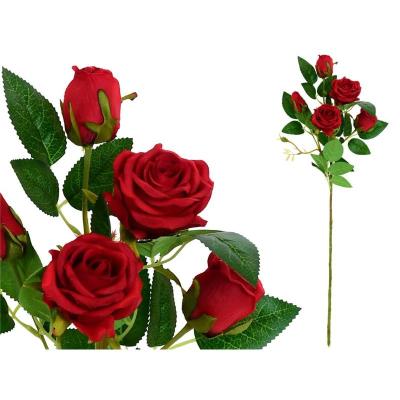 VARA ROSAS X 5 -66 CM ROJO
