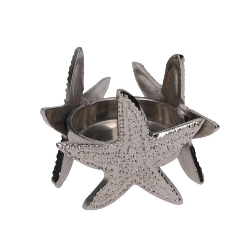 PORTAVELA ESTRELLAS 6X6X7 CM NIQUEL