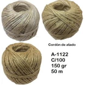 CORDON DE ATADO YUTE NATURAL 150G 50 MT APROX