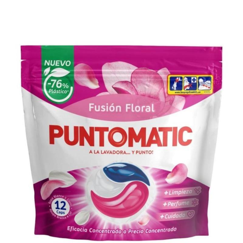 PUNTO MATIC CAPSULAS DETERG 12 UDS FUSION FLORAL BOLSA