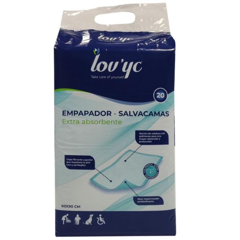 LOVYC EMPAPADOR 60X90 CM 20 UD EXTRA ABSORBENTE DESECH