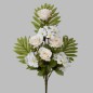 RAMO ROSA HORTENSIA X7 46 CM BLANCO