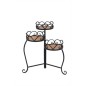 SET 3 PEDESTALES FORJA/RATTAN 23*60 CM