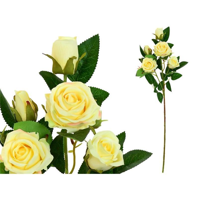 VARA ROSAS X 5 -66 CM AMARILLO