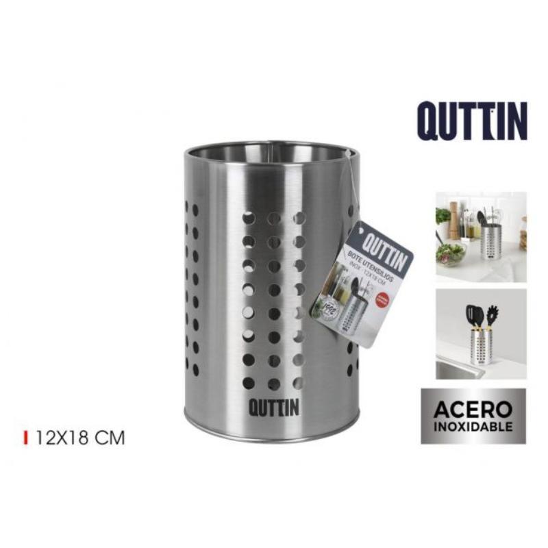 BOTE UTENSILIOS INOX 12X18 CM QUTTIN