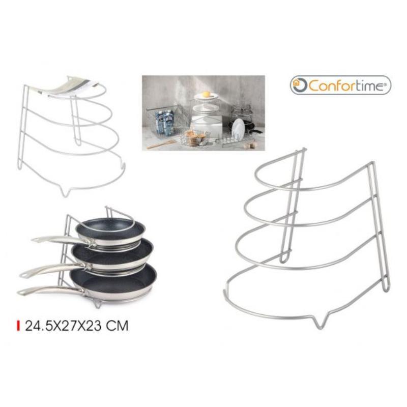 ESTANTE 3 NIVELES METAL GREY 26X25 CONFORTIME