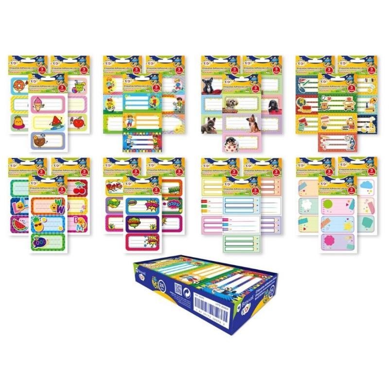 ETIQUETAS ADHESIVAS LIBROS Y CUADERNOS DECORADAS