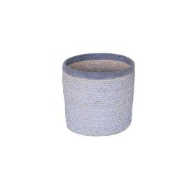 FLORERO RAFIA 25X25 GRIS