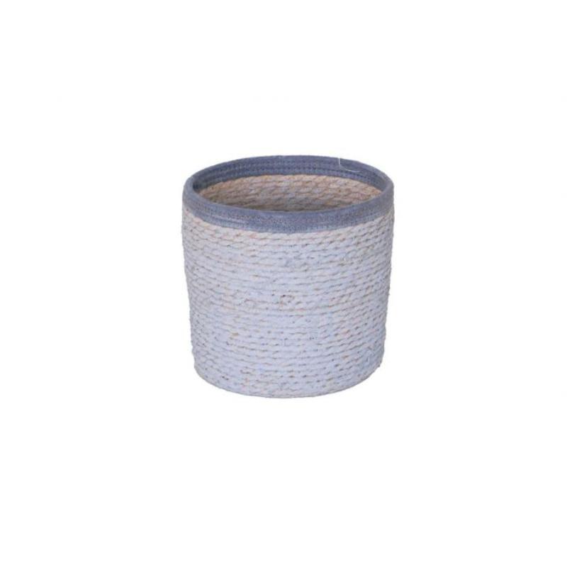 FLORERO RAFIA 25X25 GRIS