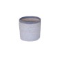FLORERO RAFIA 25X25 GRIS