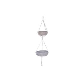 2 X MACETA C/CUERDA 30X10/25X9 (120CM) BLANCO