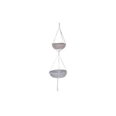 2 X MACETA C/CUERDA 30X10/25X9 (120CM) BLANCO