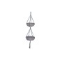 2 X MACETA C/CUERDA 30X10/25X9 (120CM) GRIS