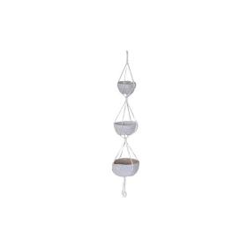 3 X MACETA C/CUERDA 25X11 (120CM) BLANCO
